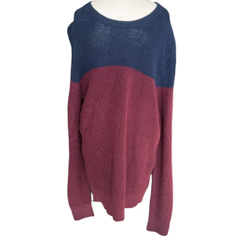 Men’s Express Large colorblock knit pullover sweater